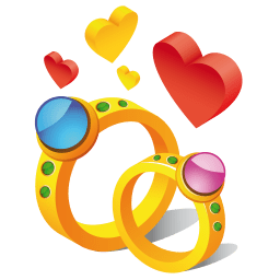 Ring hearts icon