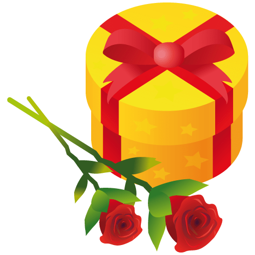 Gift rose icon