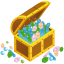 Treasure chest open icon