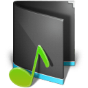 Music-Folder-Alta-Black icon