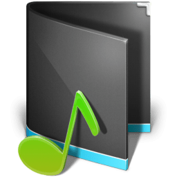 Music Folder Alta Black icon