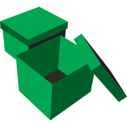 Boxes green icon