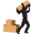 Worker brown icon