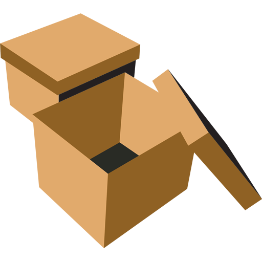 Boxes brown icon