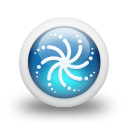 Glossy 3d blue orbs2 110 icon