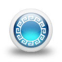 Glossy 3d blue orbs2 115 icon