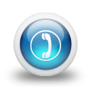 Glossy-3d-blue-phone icon