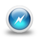 Glossy 3d blue power icon