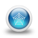 Glossy 3d blue web icon
