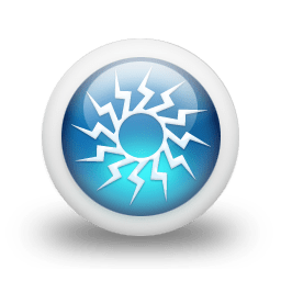 Glossy 3d blue orbs2 116 icon