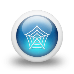 Glossy 3d blue web icon