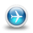Glossy-3d-blue-plane icon