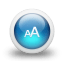 Glossy-3d-blue-fontsize icon