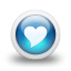 Glossy-3d-blue-heart icon