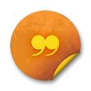 Orange sticker badges 091 icon