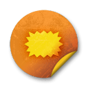 Orange-sticker-badges-148 icon