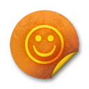 Orange sticker badges 274 icon