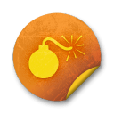 Orange sticker badges 281 icon
