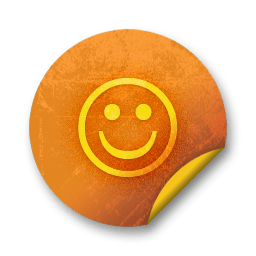 Orange sticker badges 109 icon