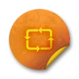 Orange sticker badges 153 icon