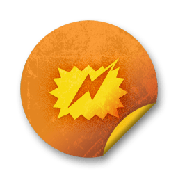 Orange sticker badges 193 icon