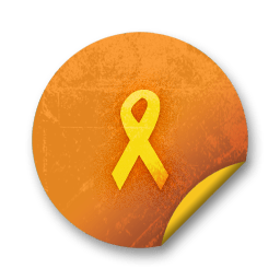 Orange sticker badges 203 icon