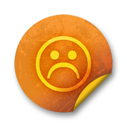 Orange sticker badges 279 icon
