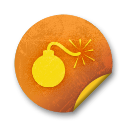 Orange sticker badges 281 icon