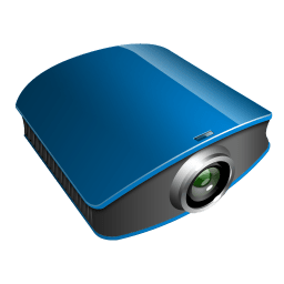 Projector blue icon