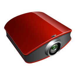 Projector red icon