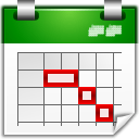Actions view calendar timeline icon
