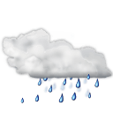 Status weather showers scattered icon