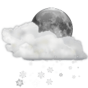 Status weather snow scattered night icon