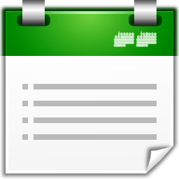Actions view calendar list icon