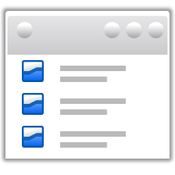 Actions view list details icon