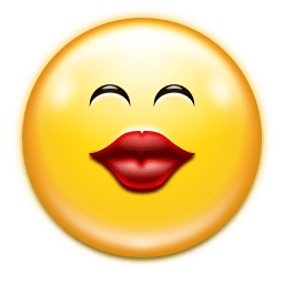Emotes face kiss icon