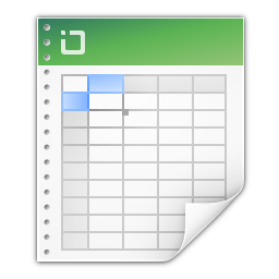 Mimetypes application vnd ms excel icon
