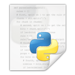 Mimetypes text x python icon