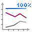 Actions-office-chart-line-percentage icon