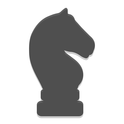 Horse black head silhouette of a chess piece Free Icon