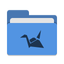 Folder blue copy cloud icon