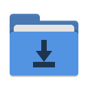 Folder blue download icon