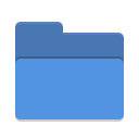 Folder blue drag accept icon