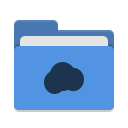 Folder-blue-mail-cloud icon