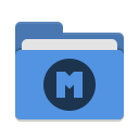 Folder blue mega icon