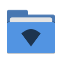 Folder-blue-wifi icon