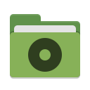 Folder green cd icon