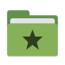 Folder green favorites icon