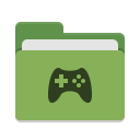 Folder green games icon
