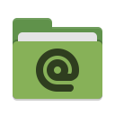 Folder-green-mail icon